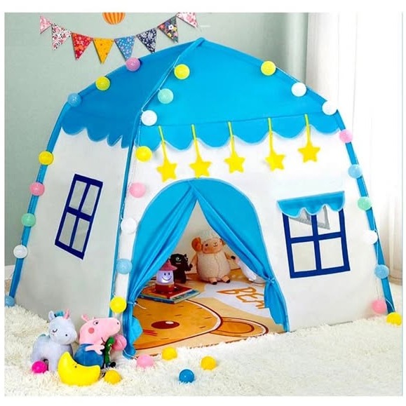 Portable Children Tent House Folding Kids Tents Toys Baby Play House Large Girls Pink Princess Castle Child Room Decor Gift