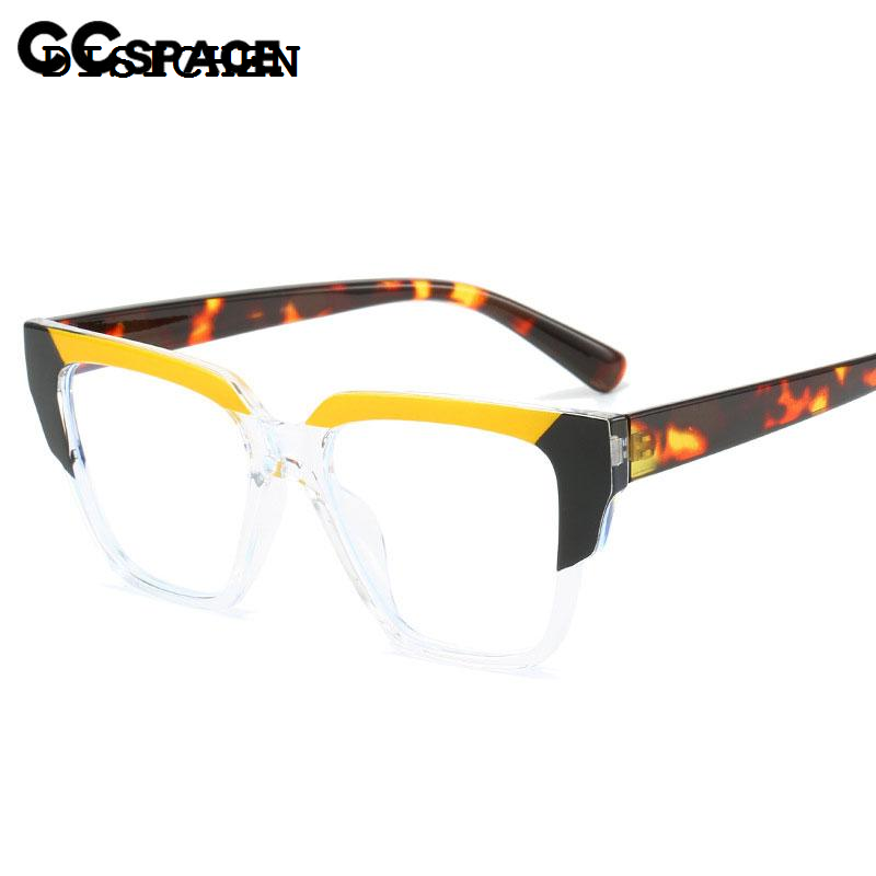 DISICHEN Luxury 56855 Candy Color Stripe Clear Eyewear Women Fashion Tr90 Optical Spectacle Frame Lady Anti Blue Light Computer Glasses