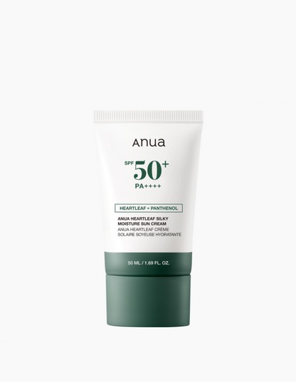 Anua Silky Sun Cream SPF 50+ PA++++ Hydrating Sunscreen, No White Cast