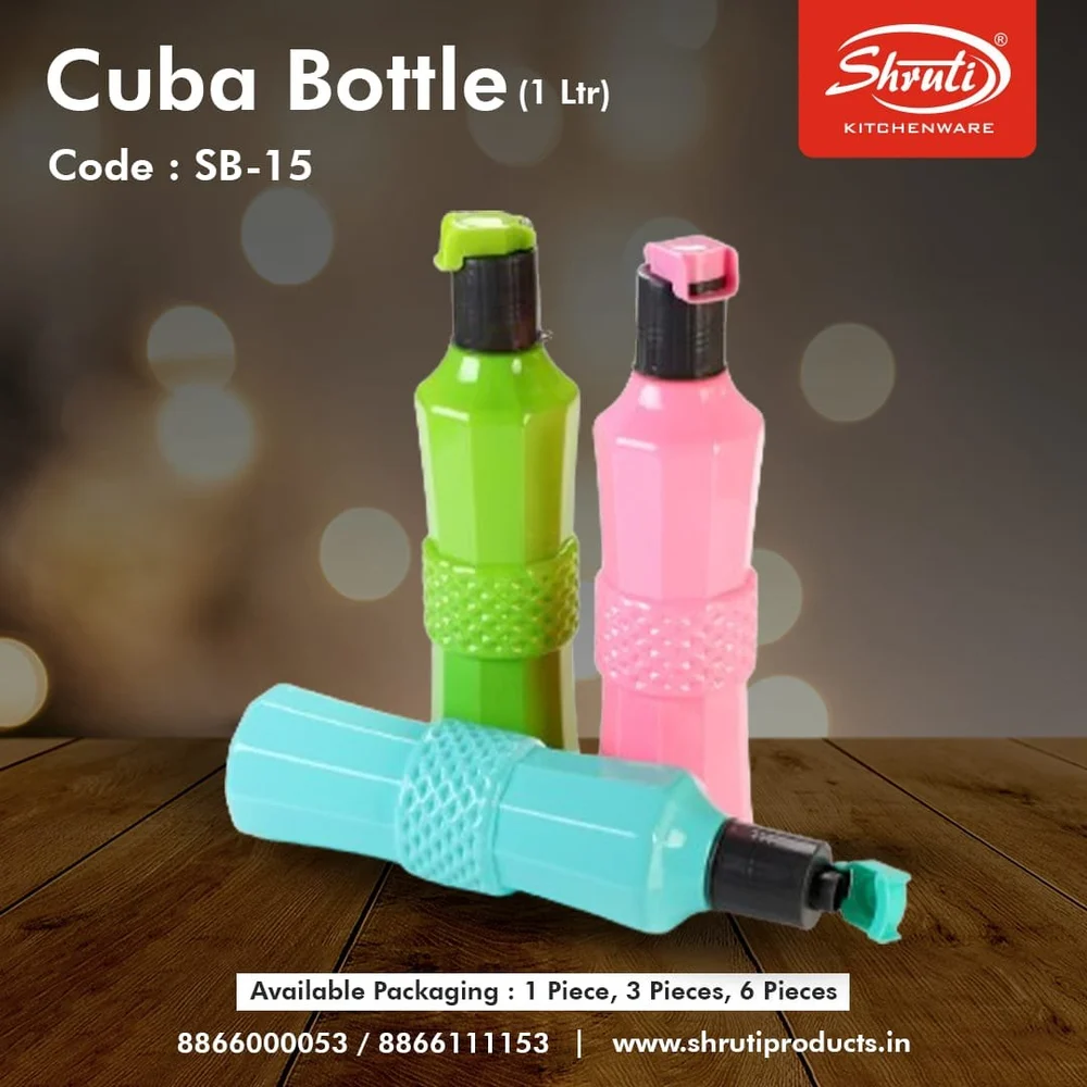Heavy-Duty Unbreakable Plastic Water Bottle | Perfect for Travel, Workout, Desk & Mini-Fridge Use By Mama Bhanja