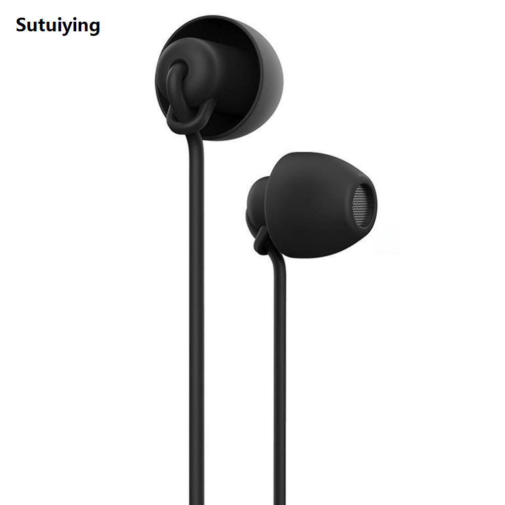 Sutuiying Silicone 3.5MM Plug In-Ear Noise Reduction Wired Earphone Bargain price Casual Sleeping Headset Earbuds soft for phone