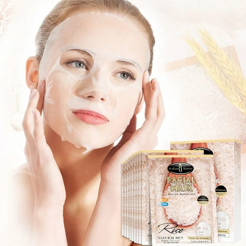 Aichun Beauty Natural Rice Extract Hydrate Facial Mask 1 Pcs