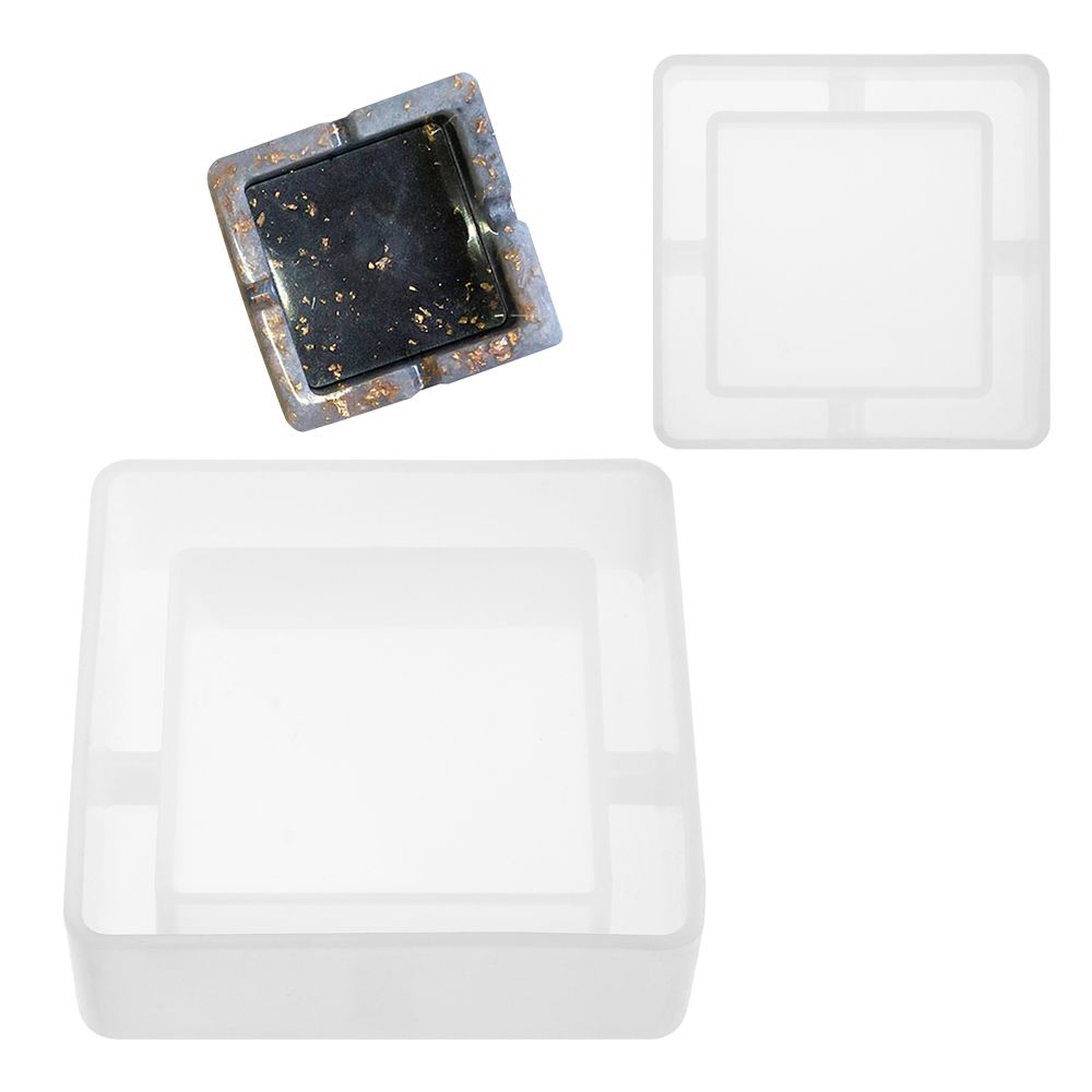 Flexible Casting DIY Crafts Square Round Ashtray Molds Silicone Mould Epoxy Resin Mold