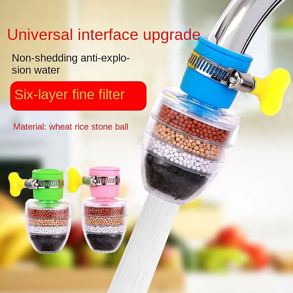 Durable 6-layer Filtration Faucet Filter Water Purifier Splash Proof Faucet Sprayer Water Saving Drainer Faucet Shower Kitchen