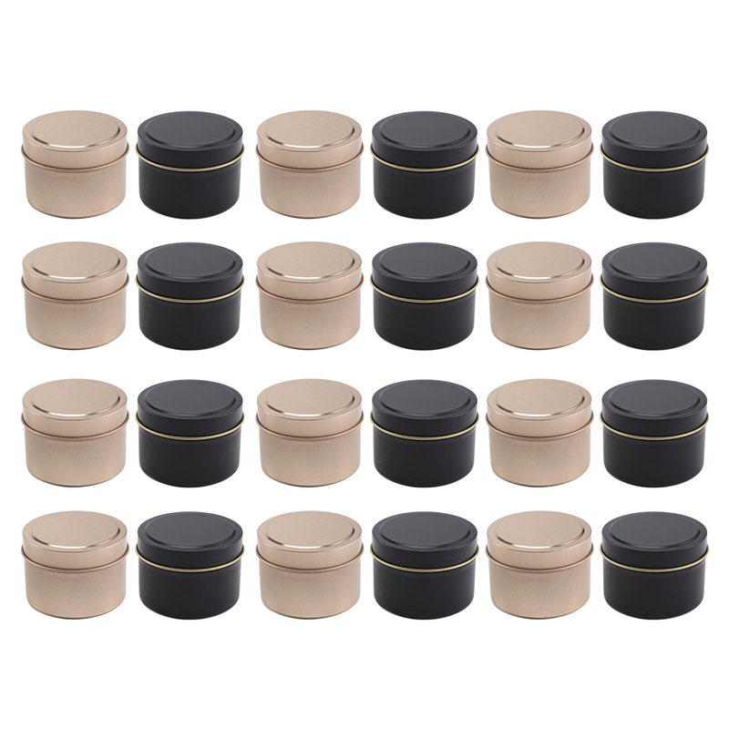 Kqueebee 24 Pack Candle Tin Cans with Lids, 4 Oz, Metal Candle Jars for DIY Candle Making, Arts & Crafts, Favors and Gifts