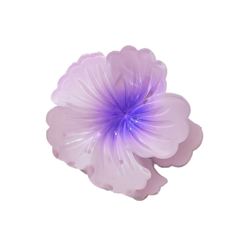 Retro Gradient Color Flower Hair Claw Geometry Acrylic Shark Clip Hair Accessories Claw Clip Hair Grab Clip Female