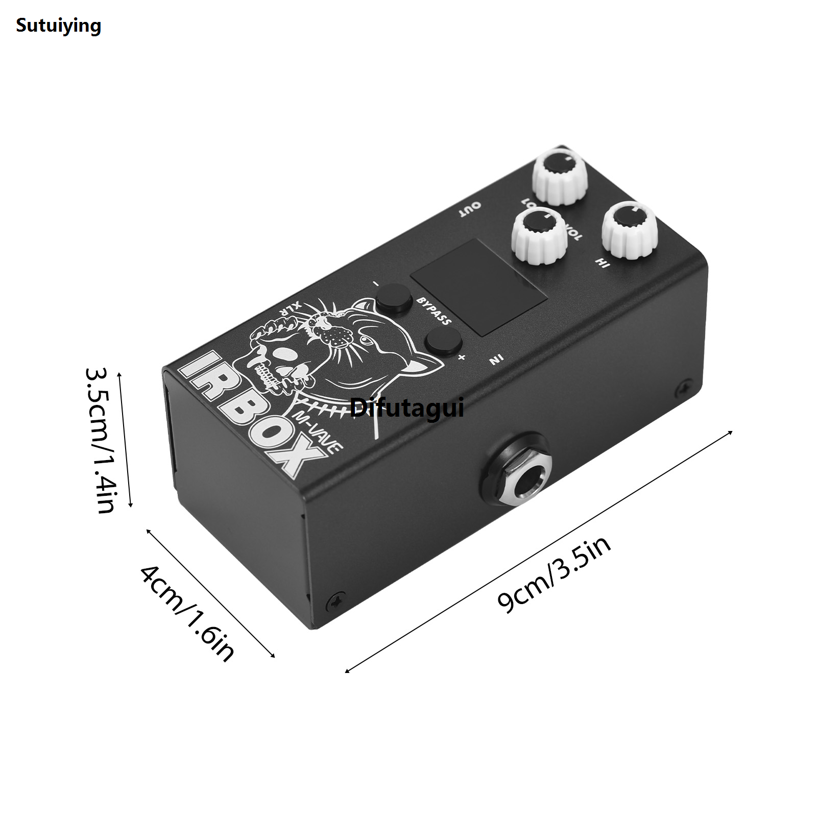 Sutuiying M-VAVE IR Box Guitar Effect Pedal with IR Cab Impulse Response Luxury Cabinets Speaker XLR Output Port 6.35mm Input/Output