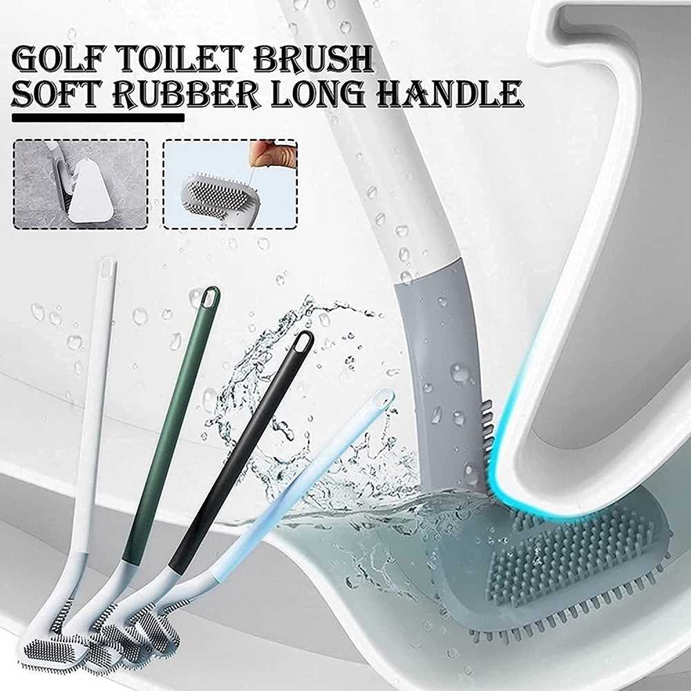 Toilet Cleaning Brush Flexible Silicone Toilet Cleaner Brush Deep Clean Scrubber