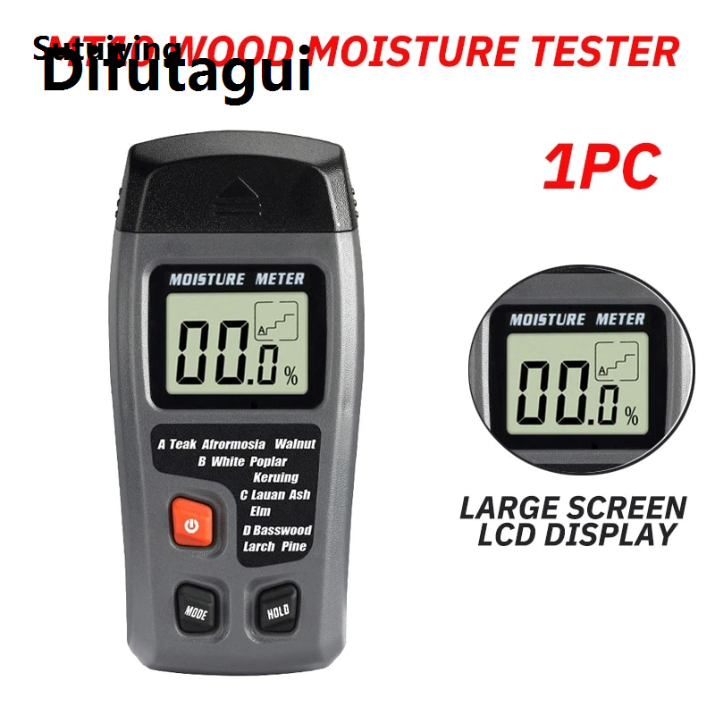 Sutuiying 1PC MT10 Hygrometer Accurate Large LCD Display Wood Moisture 2025 New Tester Digital Wall Moisture Detector Wood Moisture Meter