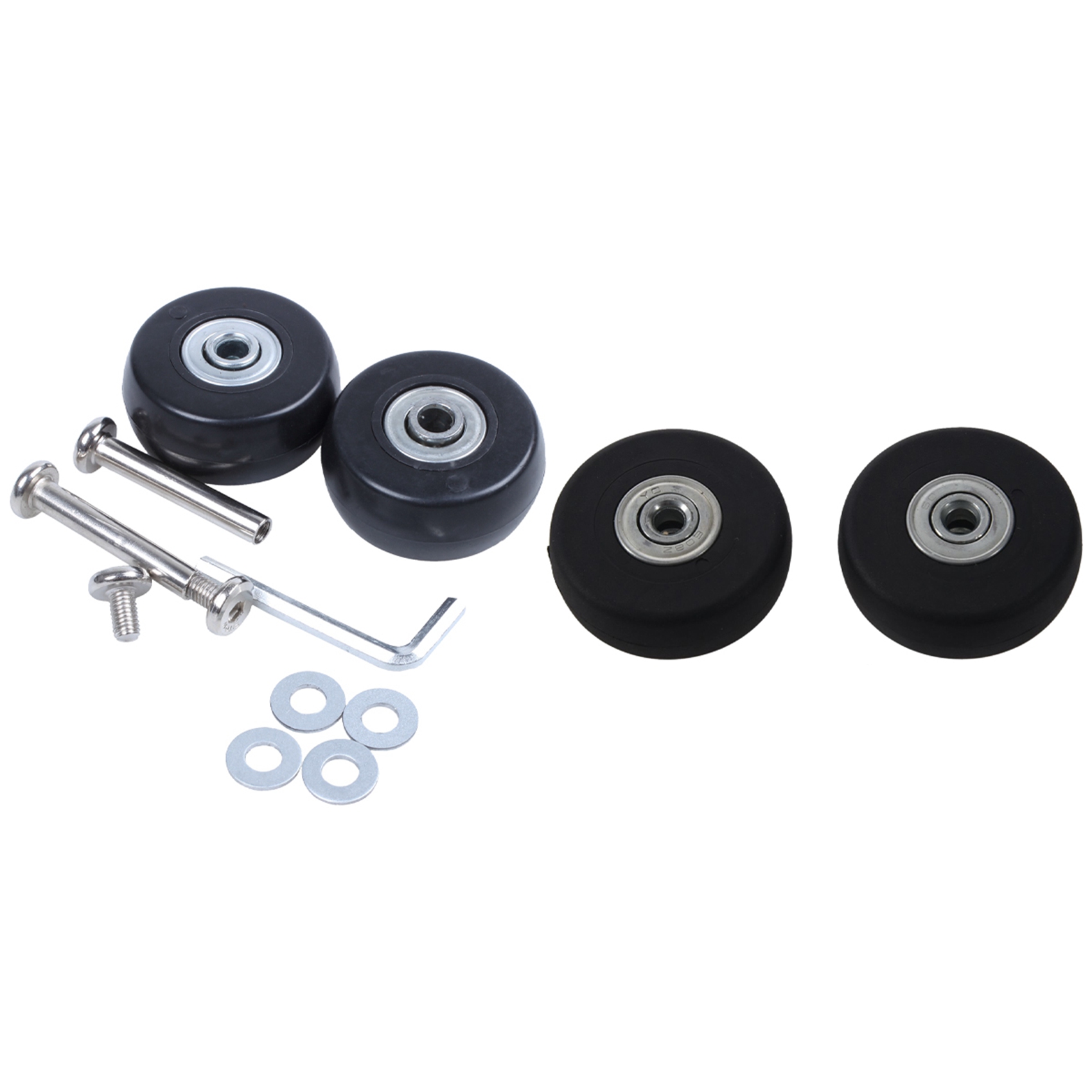 NAMUNY 4 Sets Of Luggage Suitcase Replacement Wheels Axles Deluxe Repair Tool OD, 2 Set 40mm & 2 Set 50mm