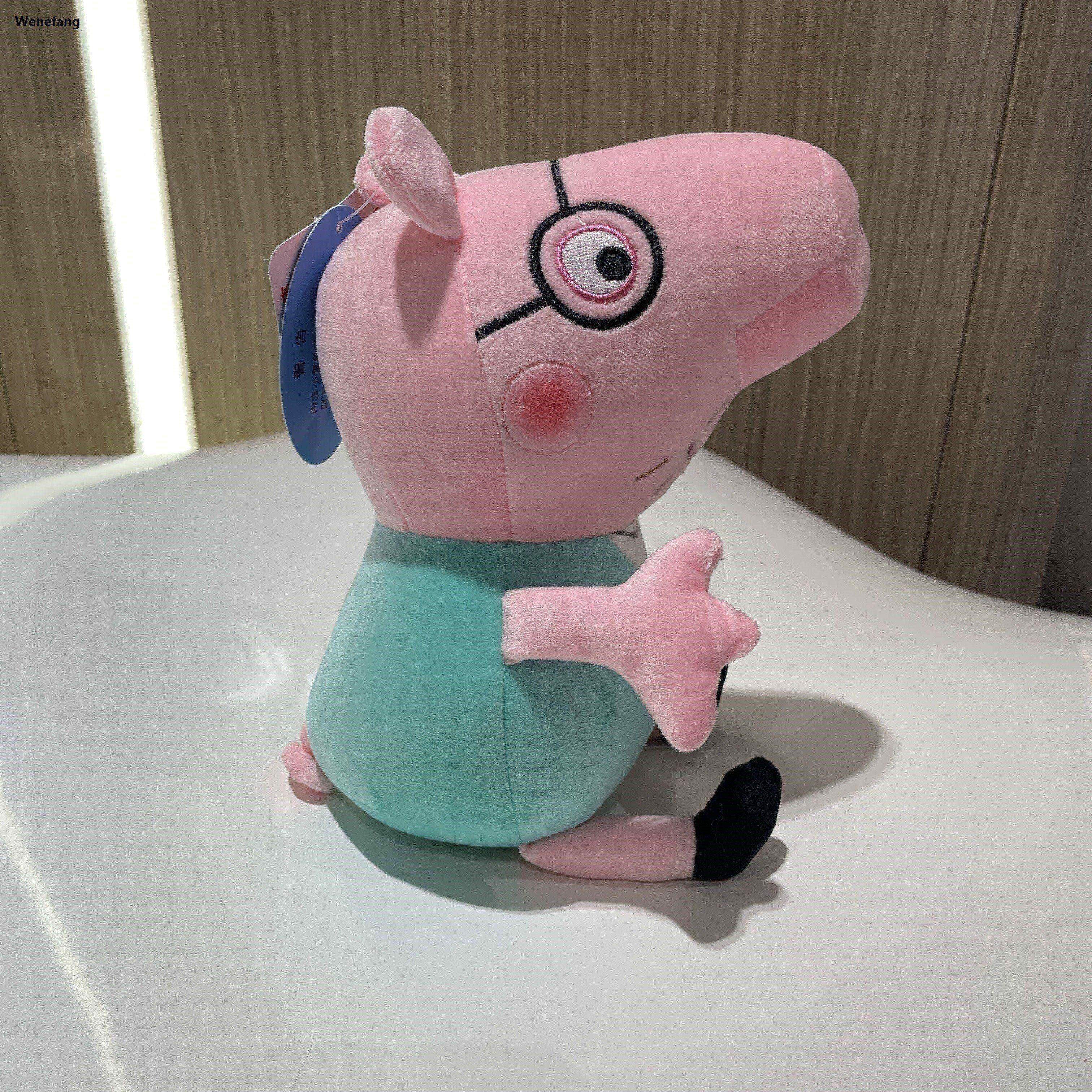 Wenefang 30cm 12'' Genuine Peppa Pig daddy mammy grandpa grandma dinosaur New style Teddy bear Peppa George Plush Toy Kids Birthday Christmas Gift