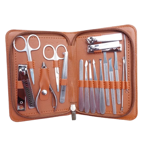 Professional Manicure Kit Nail Clippers Set 17 in 1 Stainless Steel Pedicure Set