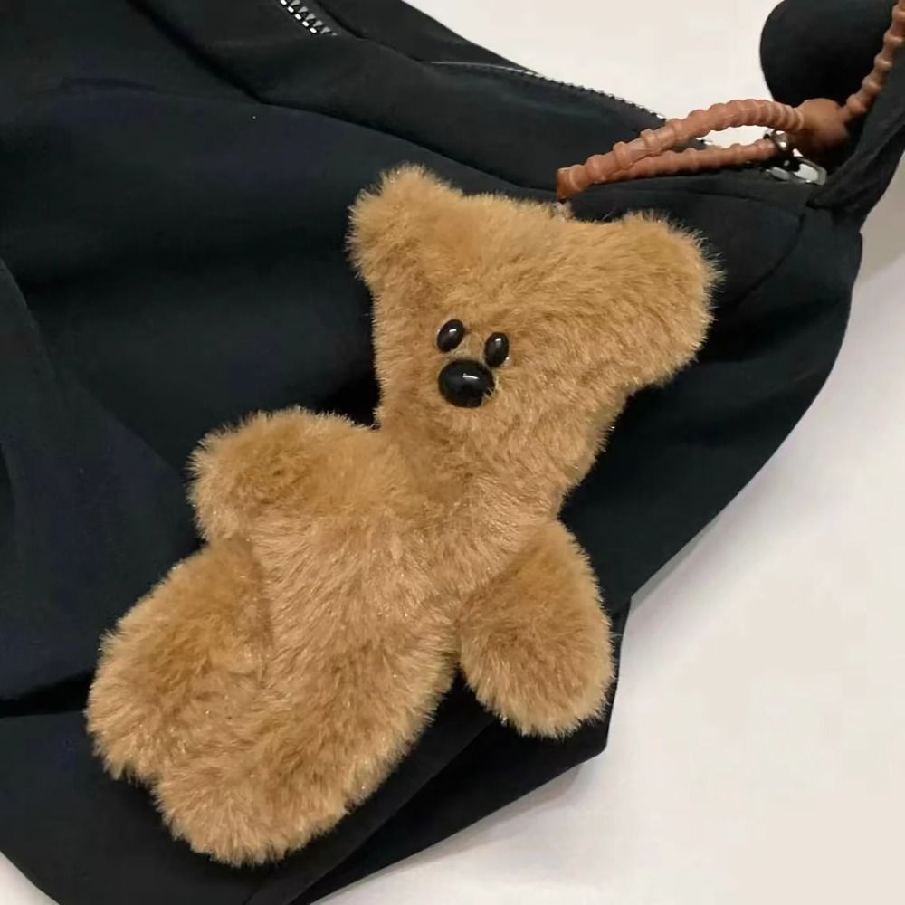 1PC Cute Teddy Bear Doll Pendant Squeak Decorations Bag Charm Cartoon Plush Toy Children