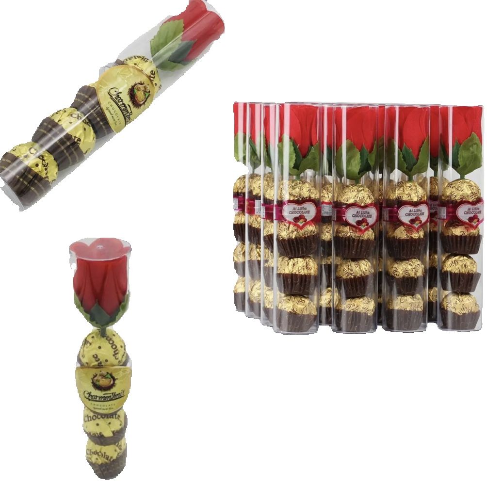 4 Pieces Chocolate With Rose Gift Set