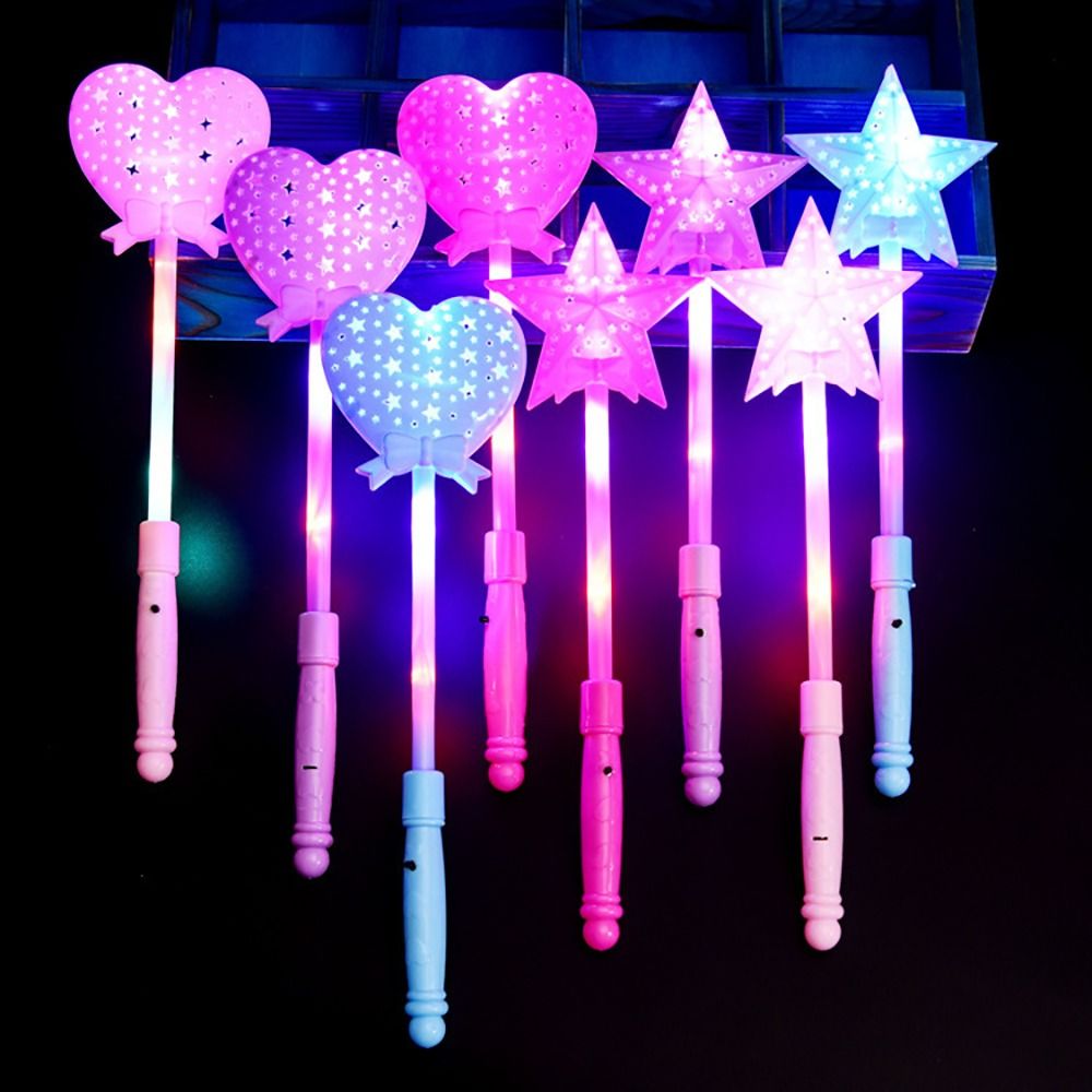 Electronic Bright Christmas New Year Glow Sticks Concert Party Props Flashing In Dark Cartoon Gift Glowing Toys Light-up Wand LED Flashing Light-Up Luminous Stick