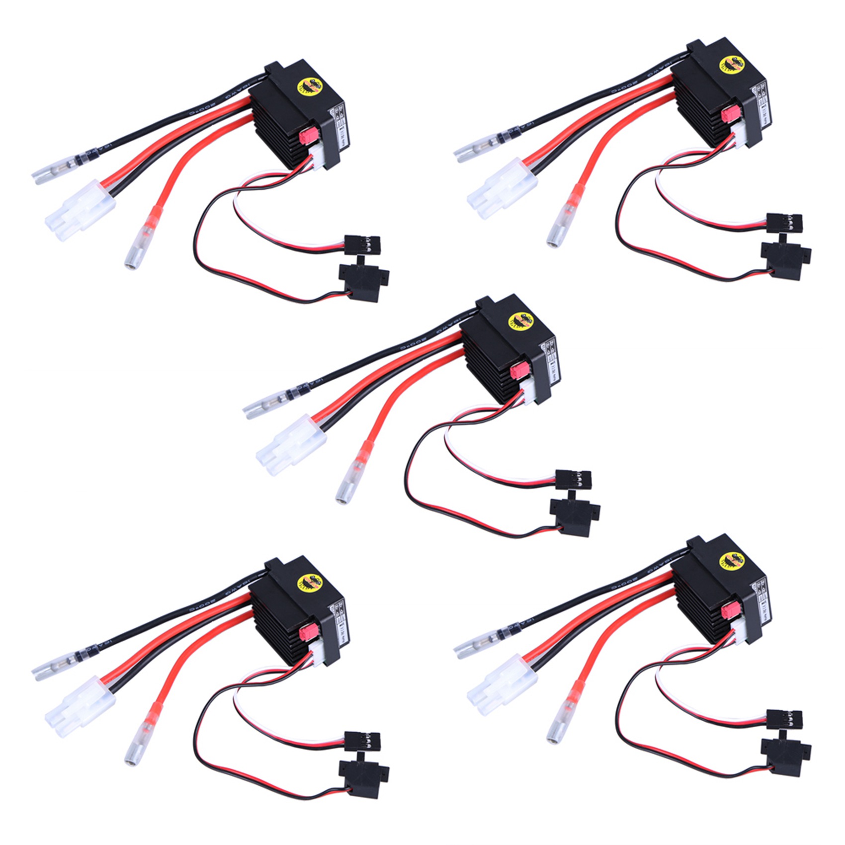 fasdaga 5X Rc ESC 320A 6-12V Brushed ESC Speed Controller with 2A BEC for RC Boat U6L5