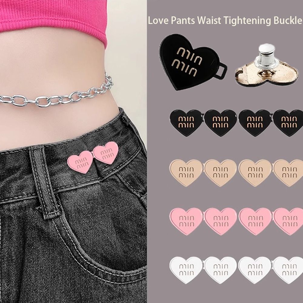 2 pairs DIY Tightening Waistband Tightening Waist Pin Alloy Clothes Accessories Small Waist Artifact Adjustable Scarf Shawl Buckle Women
