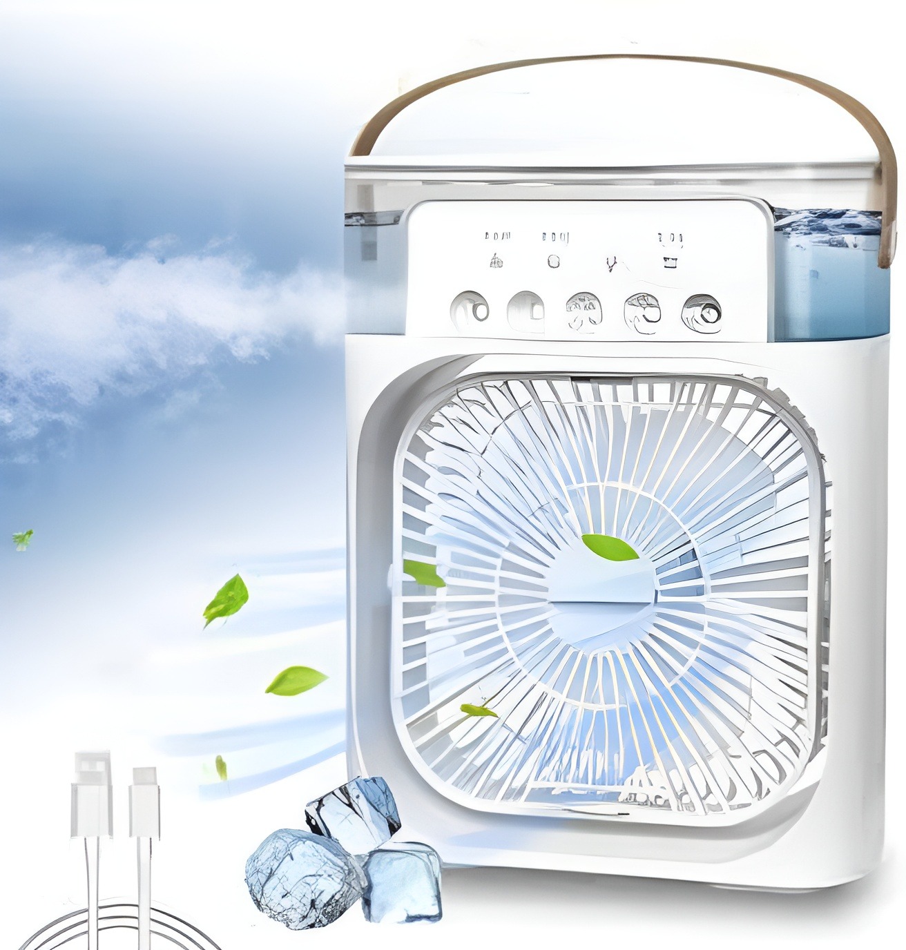 Portable Mini Air Cooler Fan Humidifier for Room Office