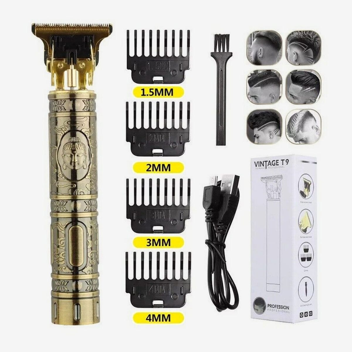 Vintage T9 Rechargable Cordless Electric Hair Trimmer