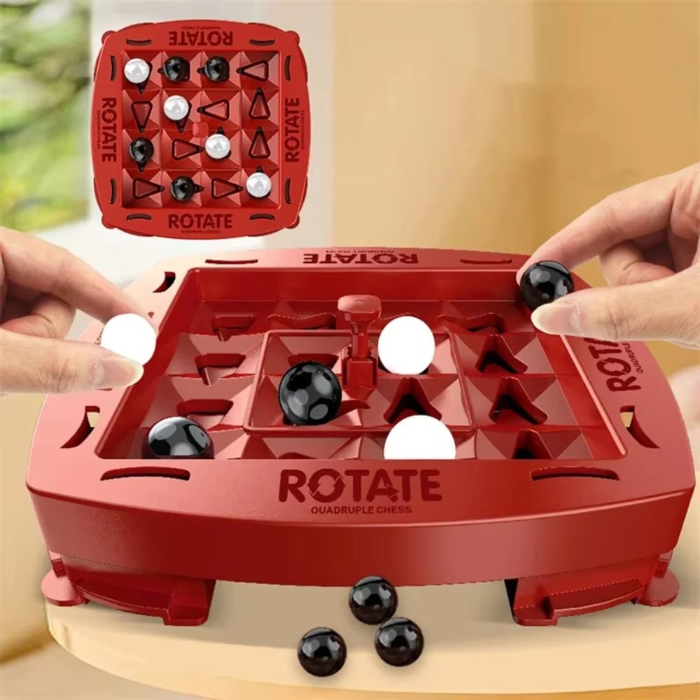 Fun Double player Logic Chess Track Game With Storage Bag Black White Chess Orbit Logic Board Game IQ Skill Development Strategy Board Game Parent-child Time