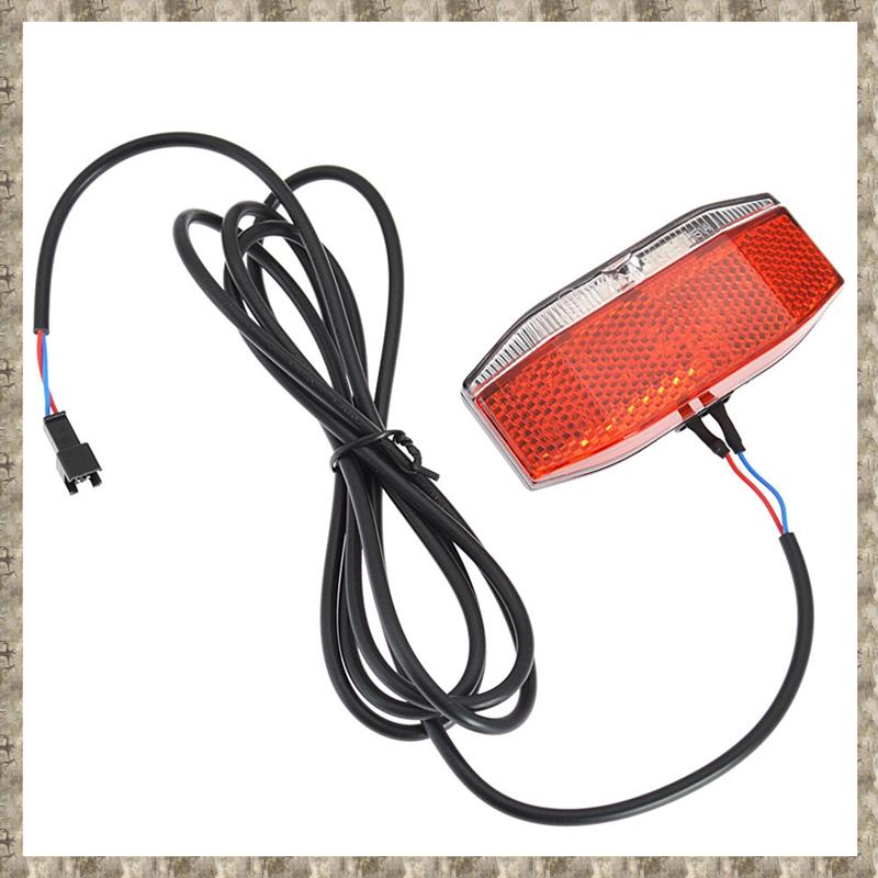 JAERBEE 2X 6-60V Electric Bicycle Taillight Electric Bike LED Rear Tail Light Warning Lamp Night Safety Cycling Accessory