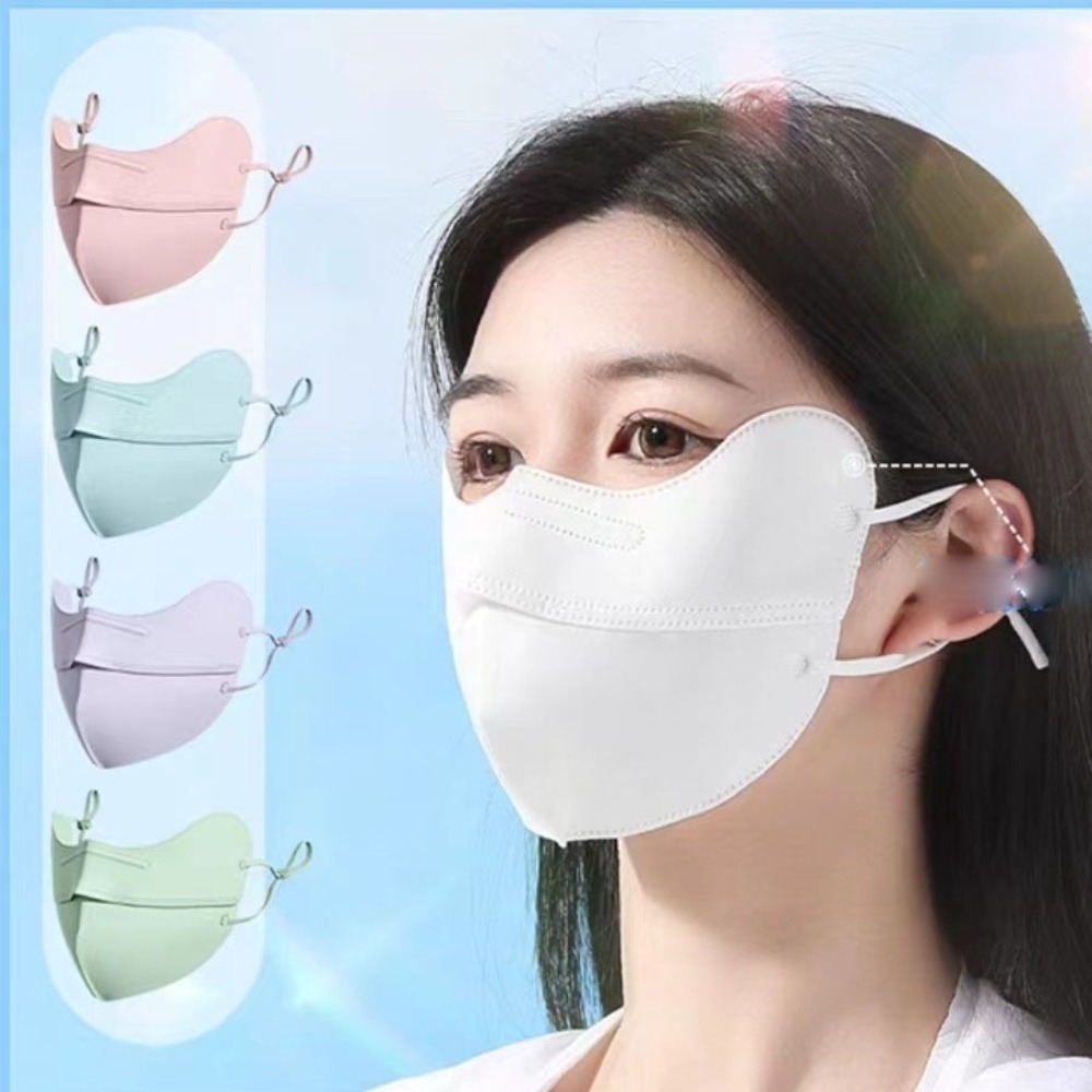 New Breathable Ice Silk Mask Anti-UV Traceless Sunscreen Mask Facial Gini Gift