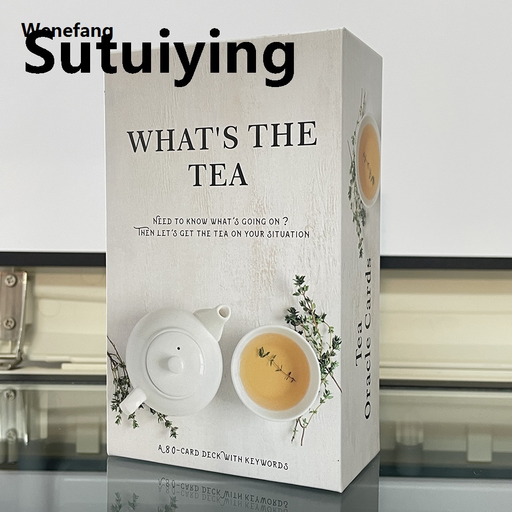 Wenefang Sutuiying What Is The Tea Oracle Cards 400 GSM PAPER Fortune Telling Original Toys 2025 Prophecy Divination 80-cards English Version Tarot Deck