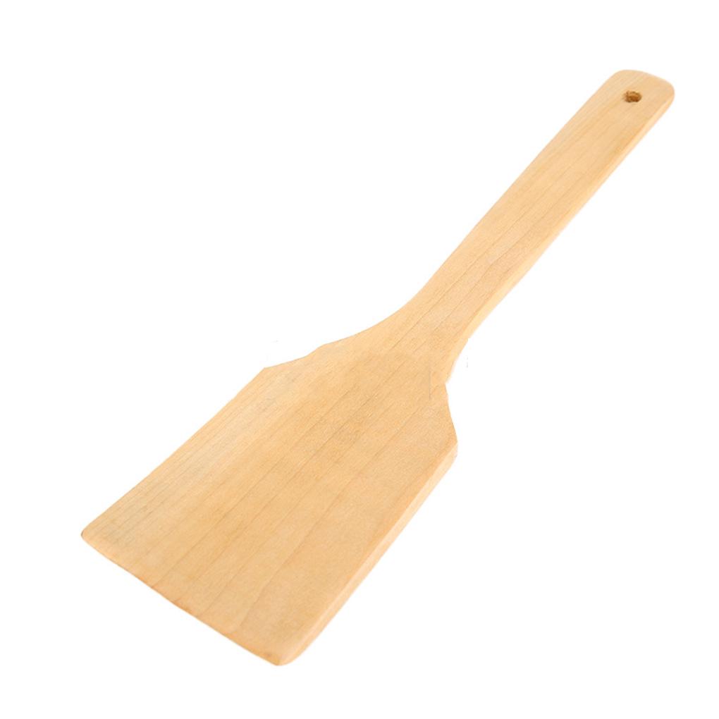 Wooden Handled Non Sticky Flat Cooking Spoon