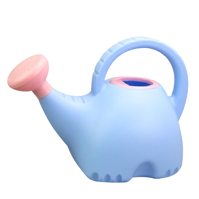 Plastic Watering Can Cute Indoor Outdoor Garden Plants, Kids Toy Watering Can with Shower Elephant Easy to Use