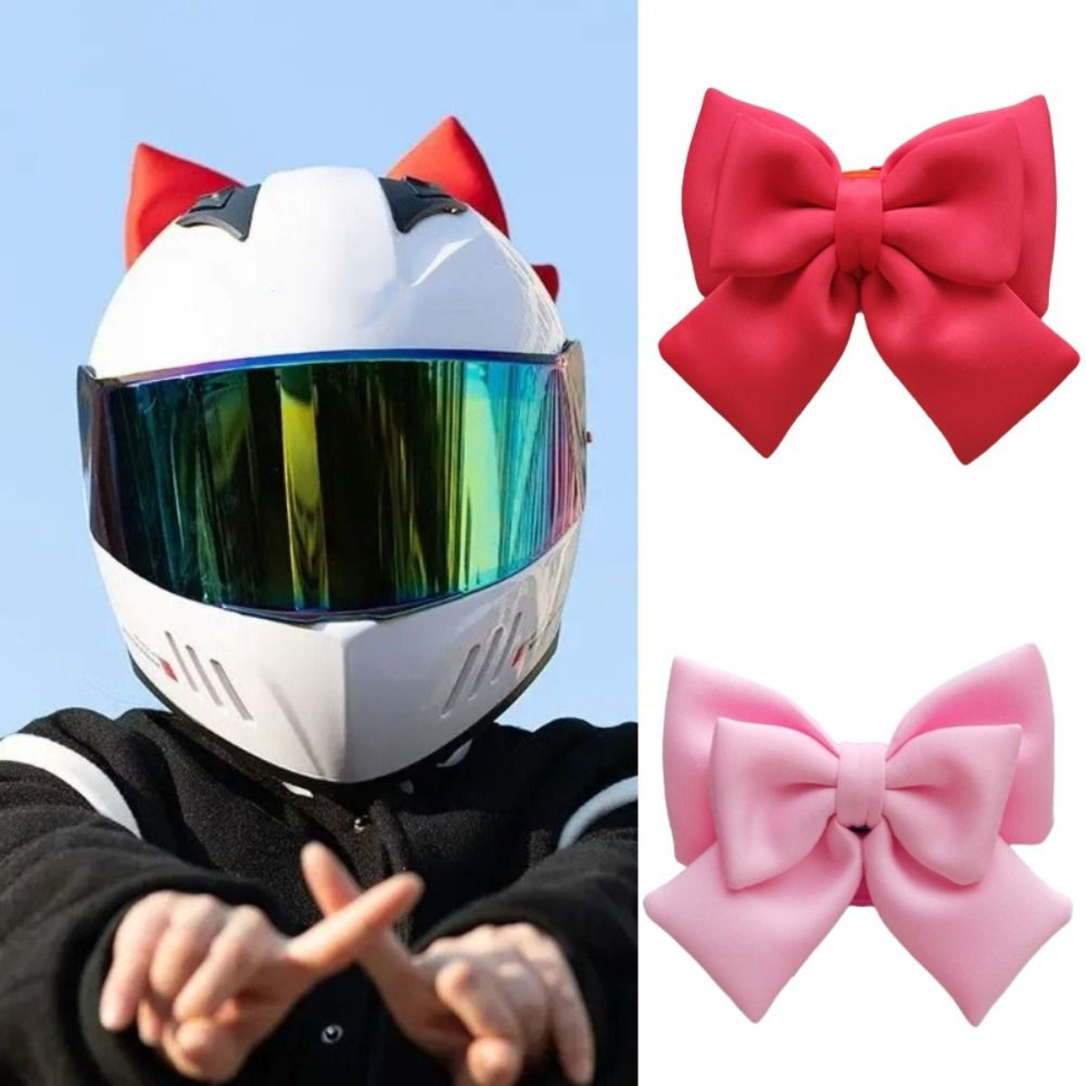 25x23cm Electric Bike Motorcycle Helmet Decoration Bow Girl Electric Vehicle Front Rear Seat Decor Accessories Cute Bow