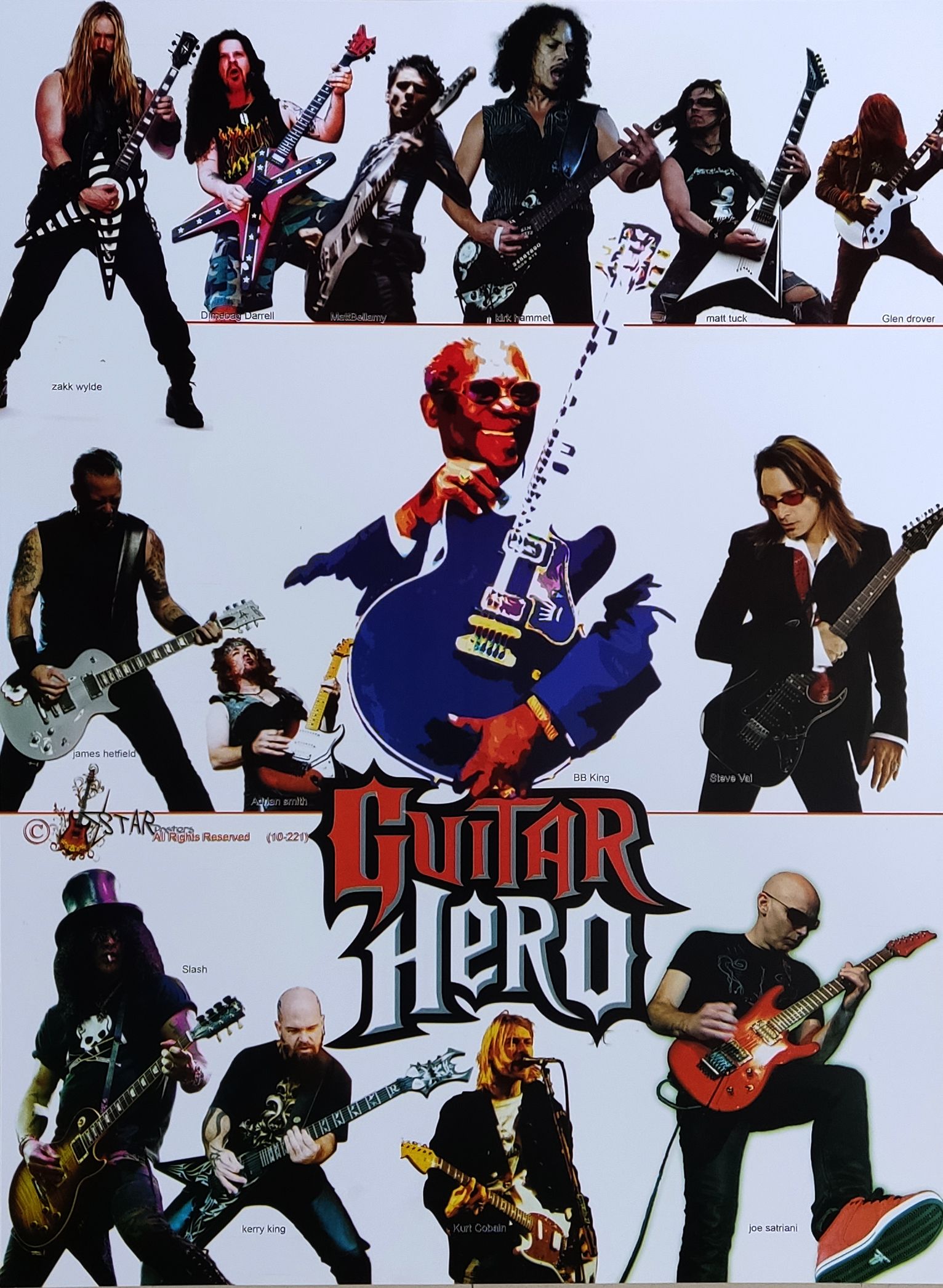 Guitar Hero Poster: Multicolour Wall Decor - 14x19 Inches - 130-200 GSM Paper - Perfect For Office, Home, Or Student Room