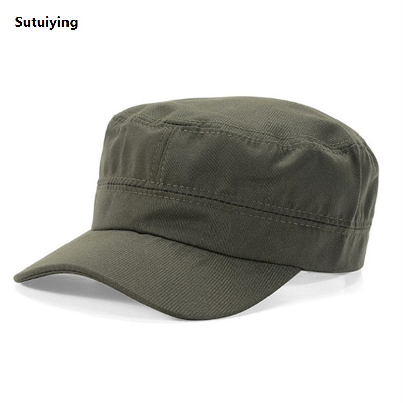 Sutuiying 1PC Fashion Men Women Five Colors Unisex Adjustable Classic Profesional Style Plain Flat Vintage Hat Cadet Patrol Cap