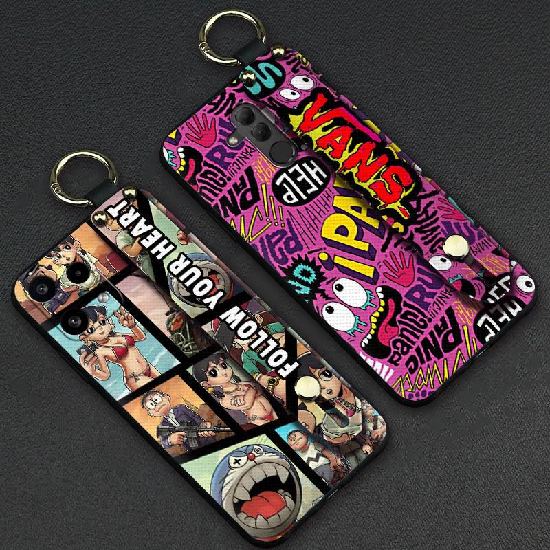 Dirt-resistant Graffiti Phone Case For Nothing Phone3A Lite Personality Soft case Silicone Phone Holder Wrist Strap Ring