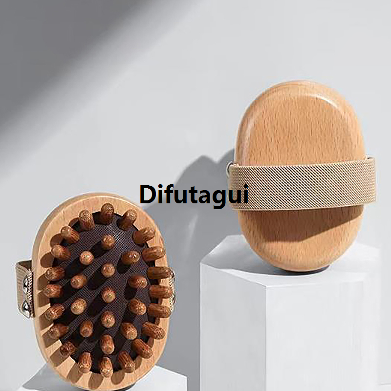 Difutagui Wooden Massage Brush Anti-static Bamboo Hair Brush Meridian Dredging Fashion Airbag Massage Comb Mini Scalp Hair Care Girl Hand-held