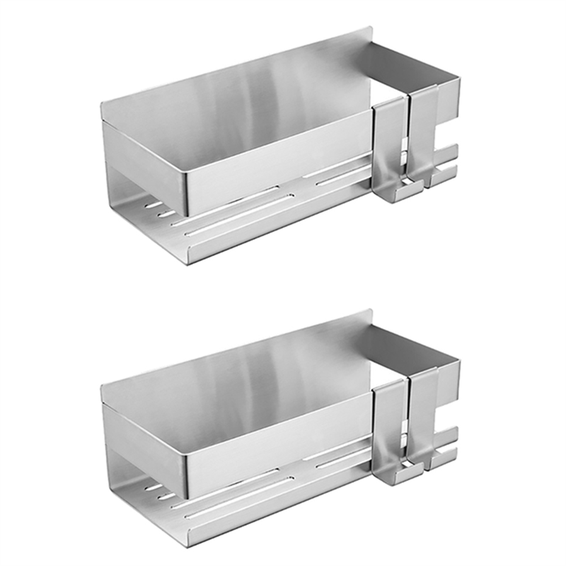 fasdaga 2X Shower Shelf Stainless Steel Shower Shelf Without Drilling Shower Basket for Bathroom Shower Bathroom Shelf Organizer