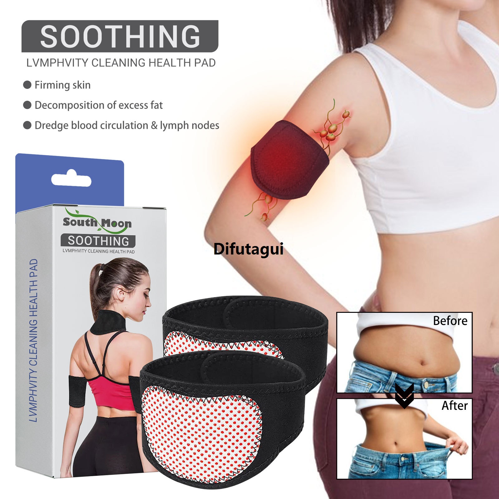 Difutagui New specials Waist massager plus slimming health belt magnetic therapy lymphatic Sales promotion cleansing weight loss improve sleep relaxation neck back heat pad