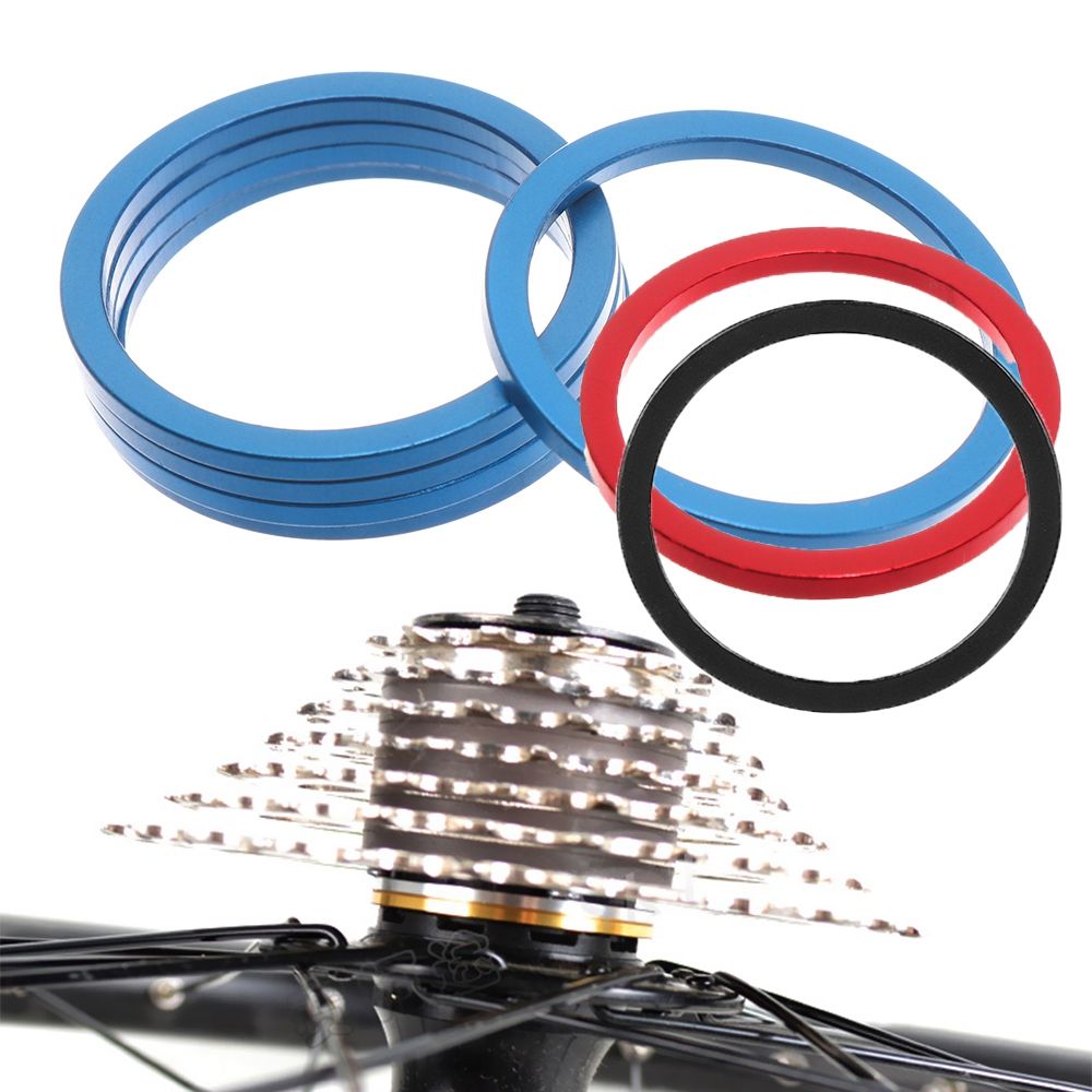 5pcs High Quality Aluminium Alloy Freewheel Gap Bicycle Parts Bottom Bracket Washers Flywheel Hub Spacers Axle Washer Gasket