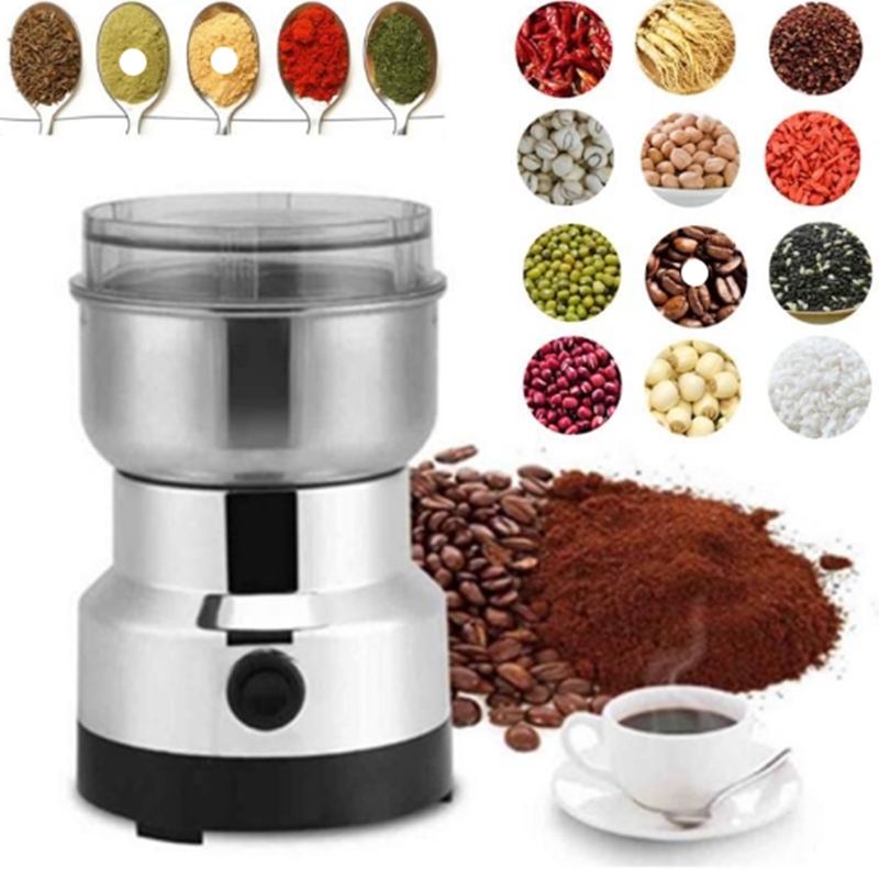 Electric Coffee Grinder - Multifunctional Bean, Spice, Nut & Herb Grinding Mill | Single Cup Coffee Mixer with Stainless Steel Blade for Home & Shop Use