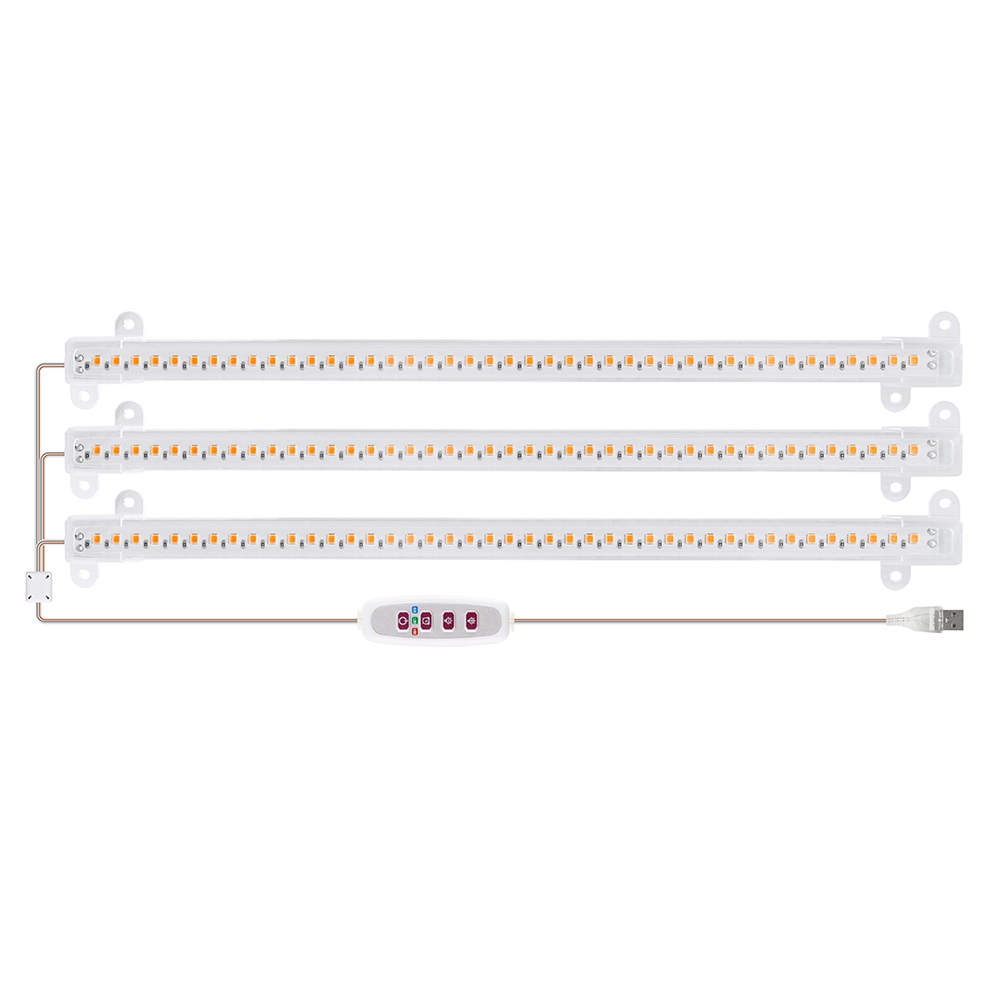 LED Grow Light 30cm Indoor Three Headed Grow Light Pink Purple