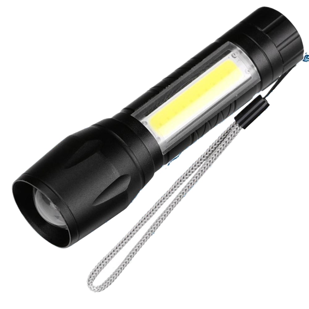 Mini Rechargable LED Tactical Powerful Zoomable Flashlight
