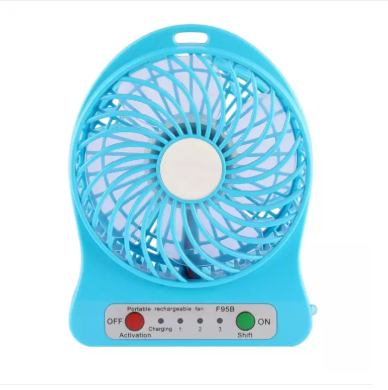 Portable Rechargeable Handy Mini USB Fan With LED Light Cooling Fan
