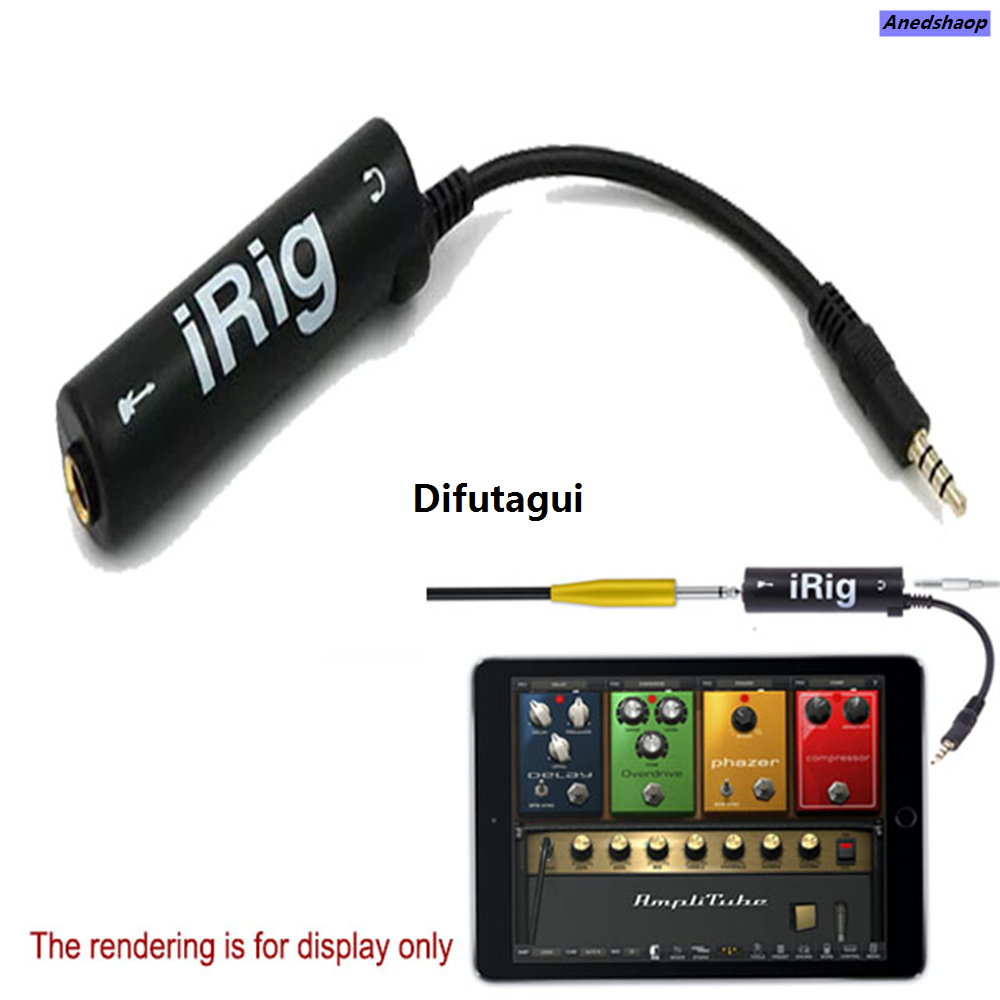 Difutagui 1 PC IRIG Guitar Interface Converter 3.5MM Audio Cable With LoSpecial Fashion w Background Noise, High Fidelity Frosted Anti Scratch Feature