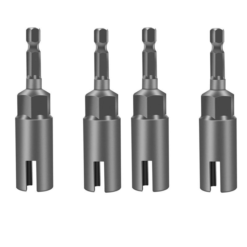 NAMUNY 4 Pack Deep Power Wing Nut Driver, Slot Wing Nuts Drill Bit Socket, Wrenches Tools Set 1/4 Inch Hex Shank