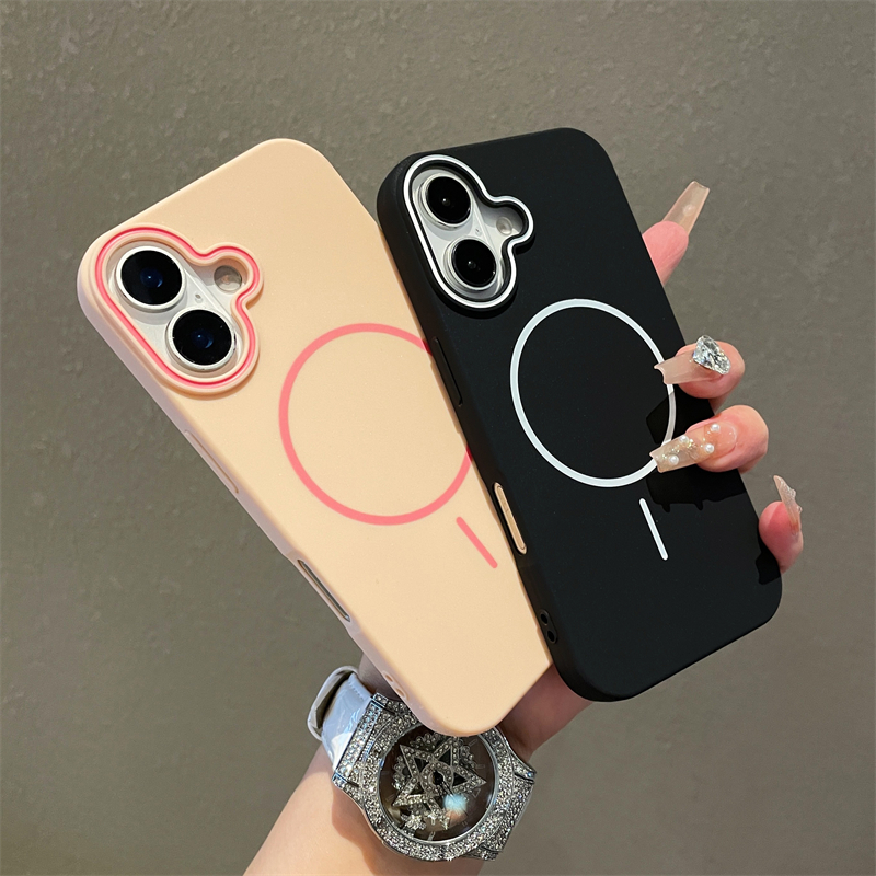 Armor Magnetic Bracket Case for iPhone 16 14 13 12 11 15 Pro Max Plus With Lanyard Slide Camera Protection Shockproof Cover