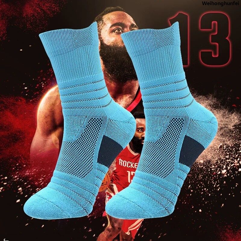 WeihonghunfeiSales promotion Tube socks high elastic sweat wicking cycling breathable socks compress men to 3/batch of socks basketball sports socks moisture absorption Profesional