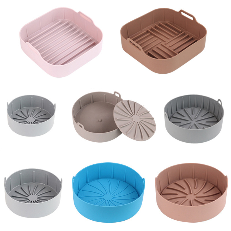 AirFryer Silicone Pot Multifunctional Air Fryers Accessories Fried Baking Tray Creek