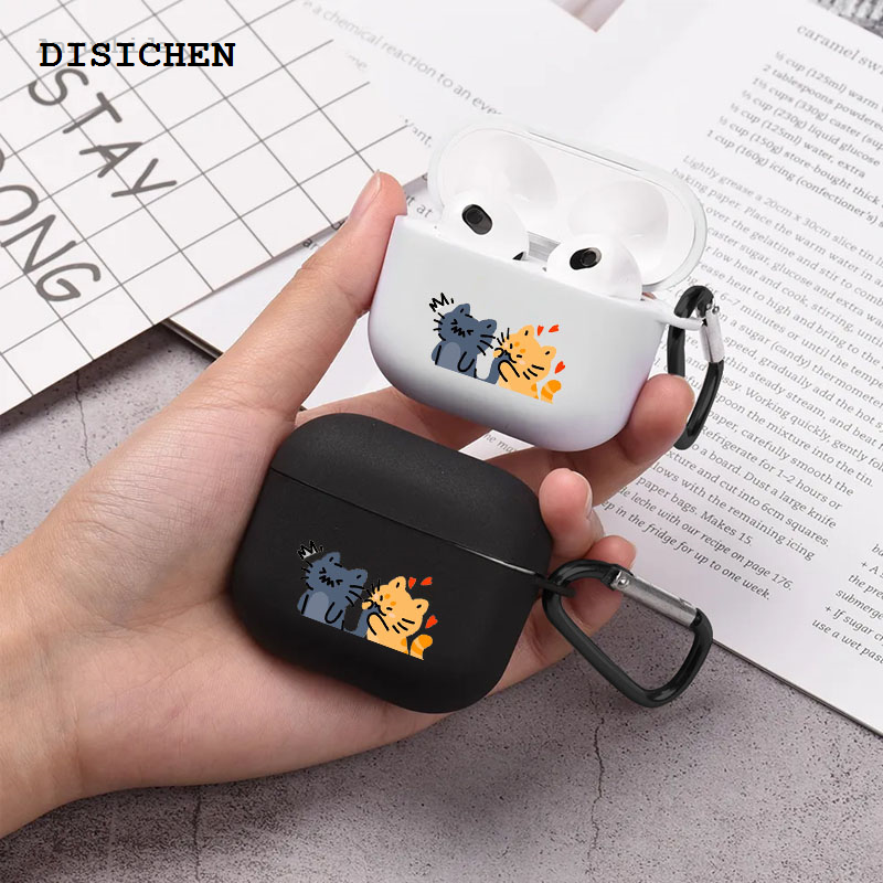 DISICHEN New Anrushide Cartoons Cute Cat Lovely Airpod Case Cool Earphone Cover for Luxury AirPods 2 3 Pro 2nd Generation Case Gift for Lovers Couples