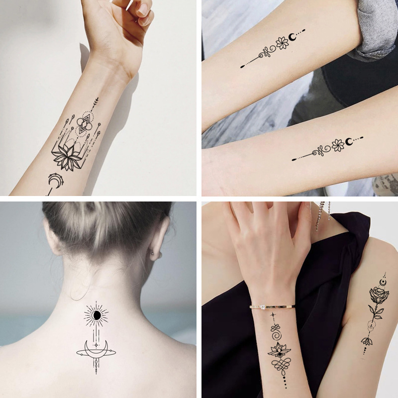 ã€Whoever uses it, who praises itã€‘Small geometric tattoo personalized lines simulation tattoo TATOO