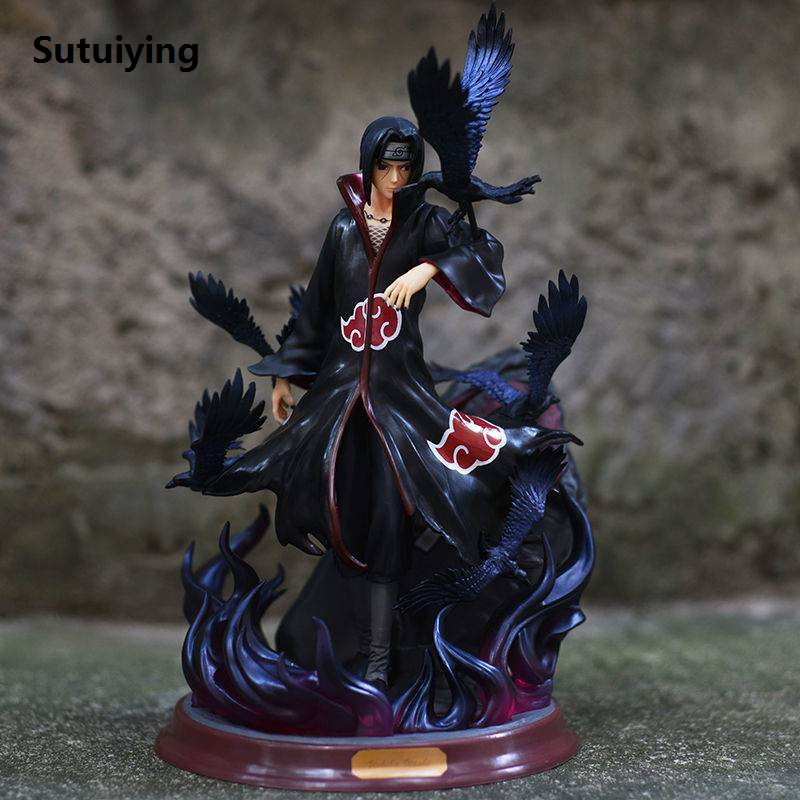 Sutuiying 28cm Popular Naruto Anime Model Uchiha Itachi Statue High Quality Toy Home Decor Ornament for Boyfriend Gift