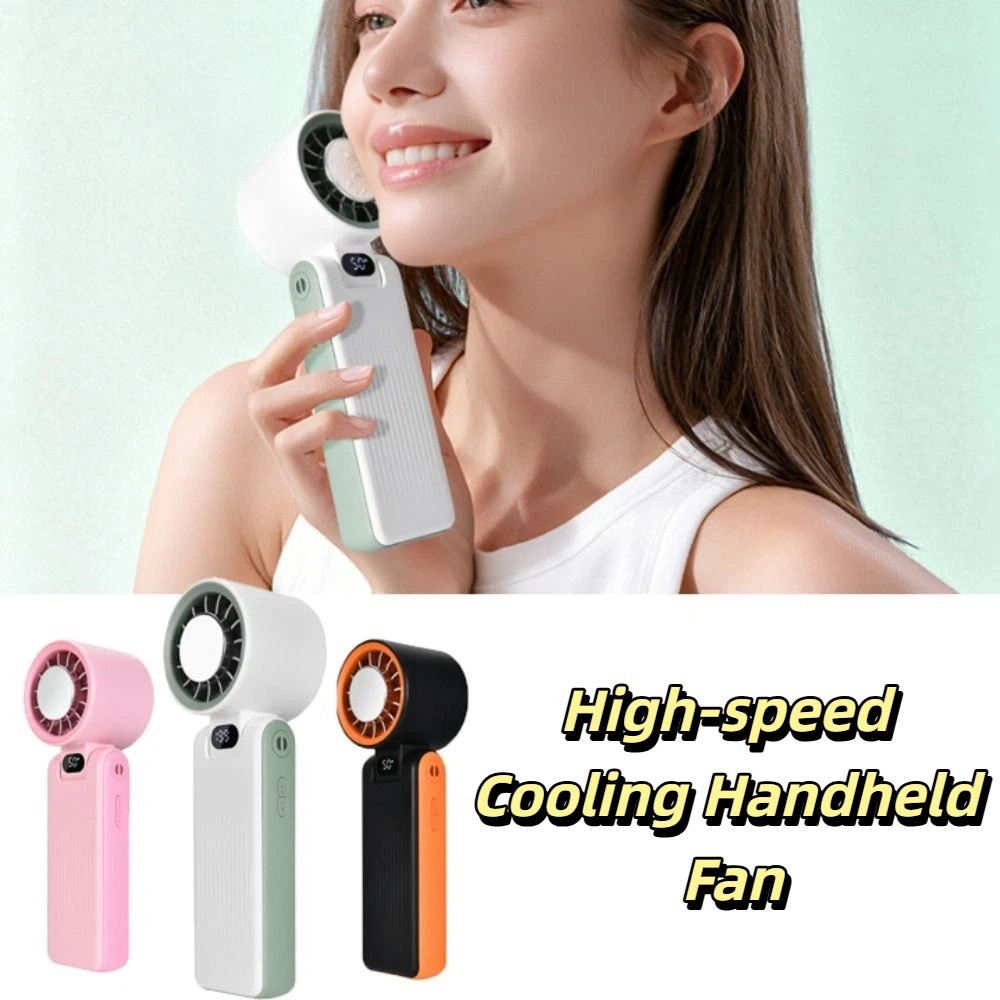 Digital Display Electric Mini Fan 5 Gear Wind Speed Adjustable Turbo Portable Outdoor Hanging Mute Fan